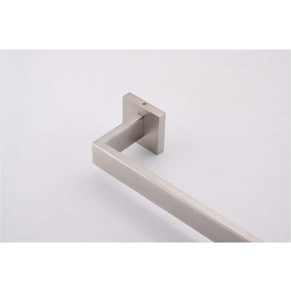 Brushed Nickel 4-Piece Bathroom Hardware Set with Towel Bar