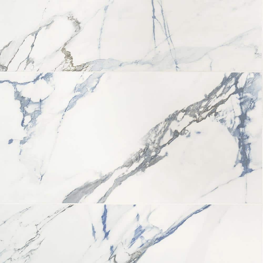 Calacatta Cyanic 12x24 Matte Porcelain Wall and Floor Tile
