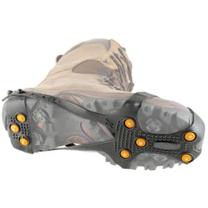 Ultra Ice Cleat One Size Adjustable Black Stretch Rubber with 16-Steel Spikes/Pair