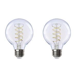 EcoSmart 60-Watt Equivalent G25 Dimmable Fine Bendy Filament LED Light ...