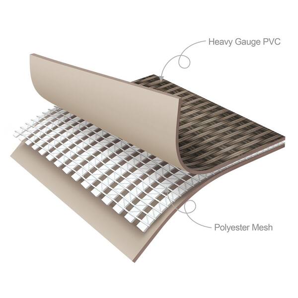 Funsicle Oasis Designer 18 ft. Round 48 in. Deep Metal Frame Above Ground Pool with Pump, Dark Double Rattan P9Q01848B