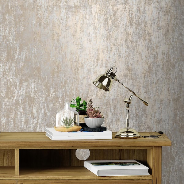 Nova Metallic Wallpaper in Champagne with Silver Sparkle – I Love Wallpaper