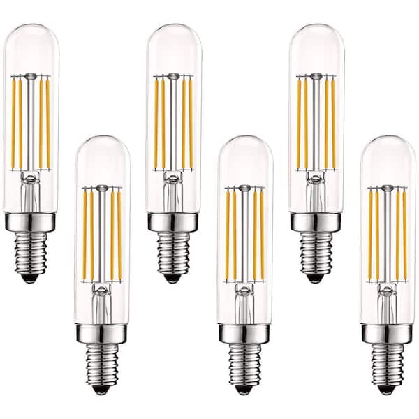 60-Watt Equivalent T6 T6.5 Dimmable Edison LED Light Bulbs 5-Watt UL Listed 3000K Soft White (6-Pack)