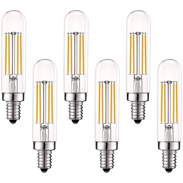 LUXRITE 60-Watt Equivalent T6 T6.5 Dimmable Edison LED Light Bulbs 5-Watt UL Listed 3000K Soft White (6-Pack)