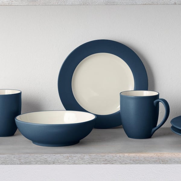 Noritake Colorwave Blue 4-Piece (Blue) Stoneware Rim Place Setting