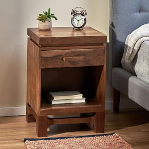Lexie 1-Drawer Natural Nightstand