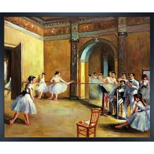 Dance Studio at the Opera by Edgar Degas Studio Black Wood Framed People Oil Painting Art Print 21.5 in. x 25.5 in.