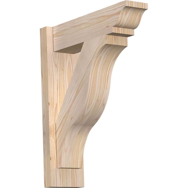 Ekena Millwork 6 in. x 22 in. x 18 in. Douglas Fir Fuston Traditional Smooth Outlooker