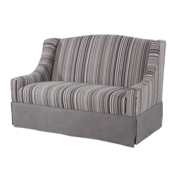 Unbranded 52 in. Olivia Settee with Skirt in Gray