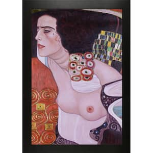 Judith II (Salome) Luxury Line by Gustav Klimt New Age Wood Framed People Oil Painting Art Print 28.75 in. x 40.75 in.