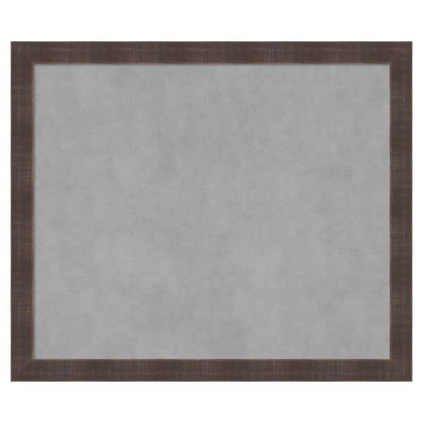 Amanti Art Whiskey Brown Rustic 26 in. x 22 in. Framed Magnetic Board