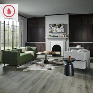 Outlast+ Montage Grey Oak 12 mm T x 7.4 in. W Waterproof Laminate Wood Flooring (19.6 sqft/case)
