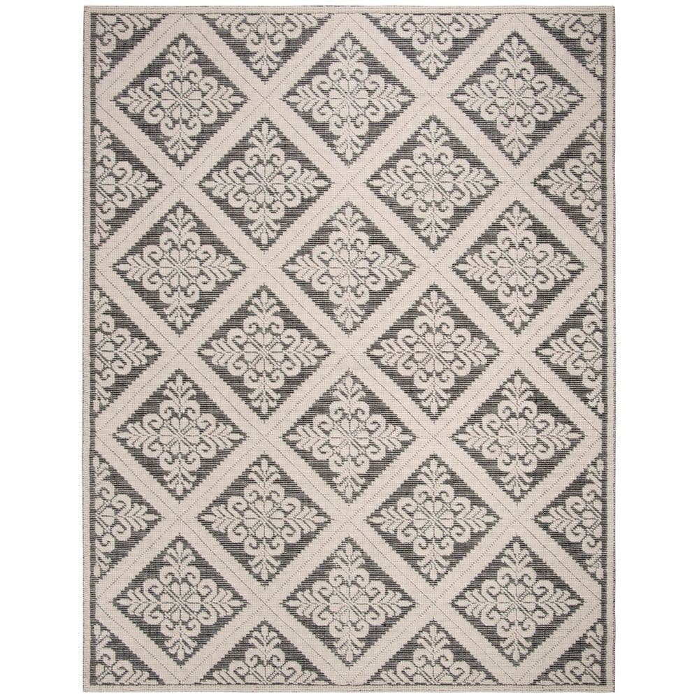 Vermont 9 ft. x 12 ft. Ivory/Black Diamond Ornate Area Rug price history on PriceWatchPro