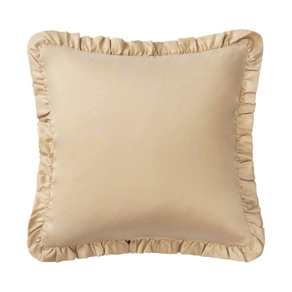 Oatmeal and Gold Jacquard King Bedspread Set
