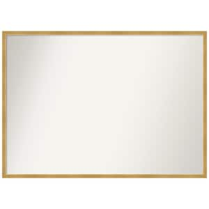 Svelte Polished Gold 39.5 in. W x 28.5 in. H Rectangle Non-Beveled Wood Framed Wall Mirror in Gold