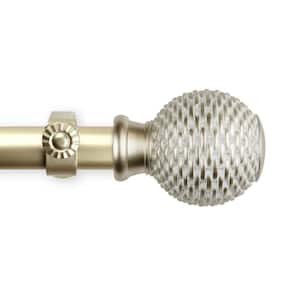 160 in. - 240 in. Adjustable Single Curtain Rod 1 in. Dia in Gold with Talitha Finials