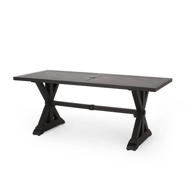 Noble House Wasco Aluminum Patio Outdoor Dining Table