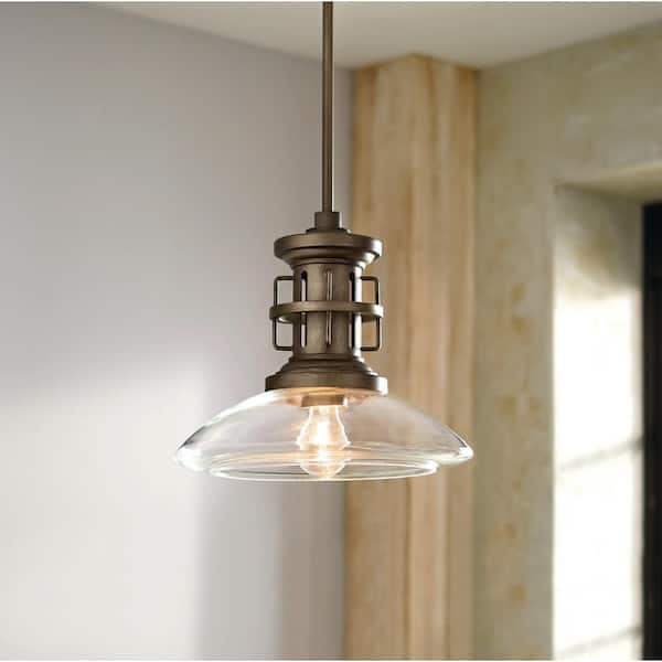 1-Light Satin Silver Mini Pendant