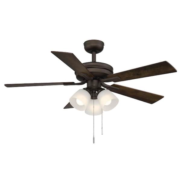 Hampton Bay Sinclair II 44 in. Indoor Oil Rubbed Bronze LED Ceiling Fan with Light