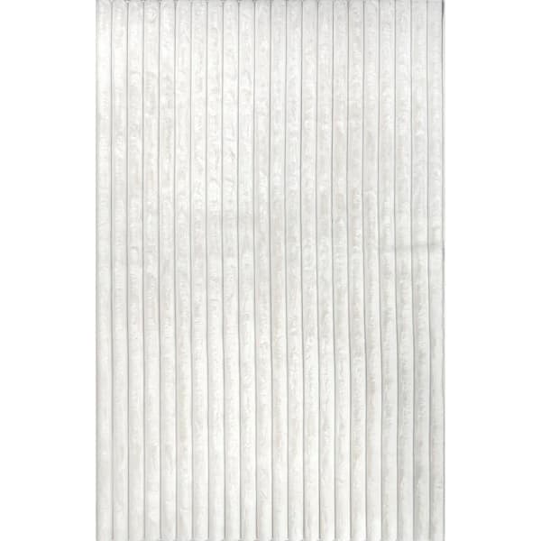 Kris Striped Plush Cloud Washable Off White 6 ft. x 9 ft. Indoor Area Rug