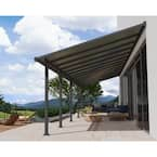 CANOPIA by PALRAM Olympia 10 ft. x 20 ft. Gray/Bronze Aluminum Patio ...