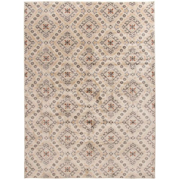 Stratford Mina 7 ft. x 11 ft. Alabaster/Latte Area Rug