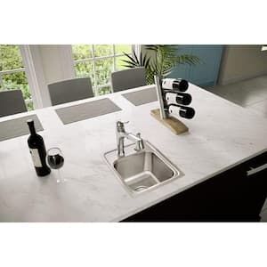 Lustertone 13in. Drop-in 1 Bowl 18 Gauge  Stainless Steel Sink Only and No Accessories