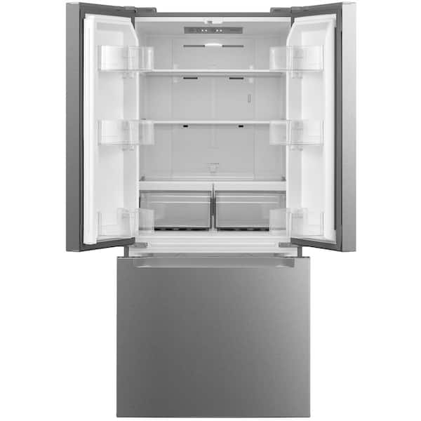 Crosley 30 in. 18.4 cu. ft. French Door with Pocket Handle Design with Adjustable Door Bins and Ice Maker Ready in Stainless CFDMH1834AS
