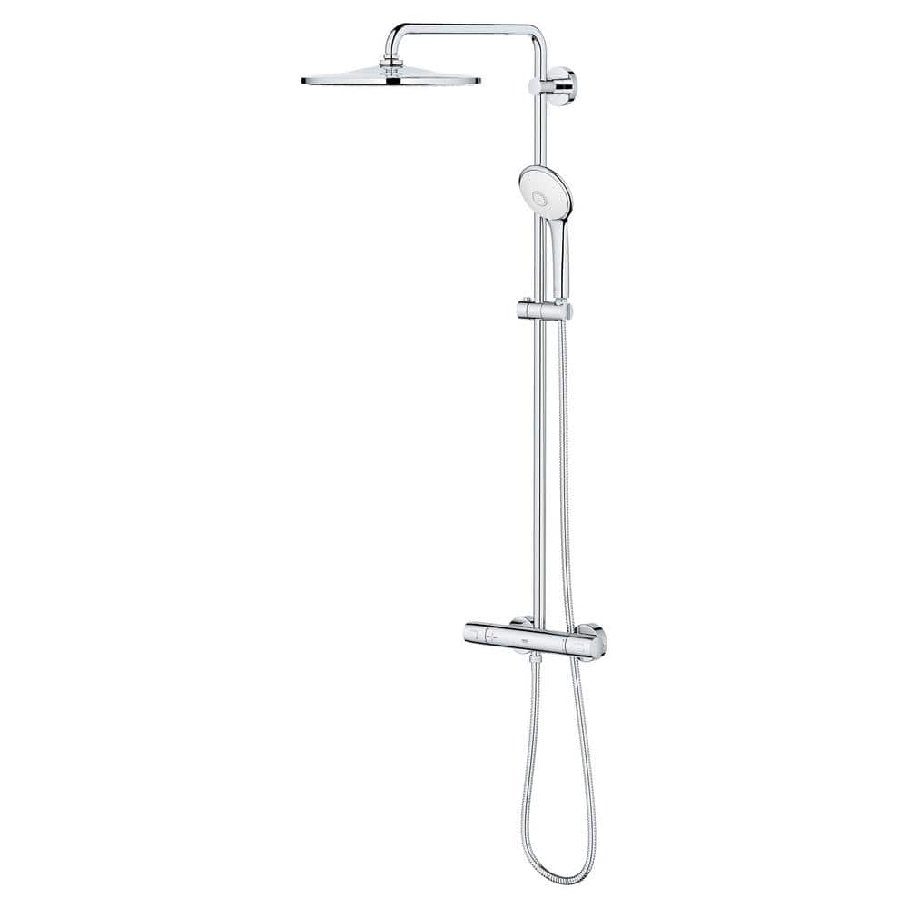 Euphoria 310 Chrome Thermostatic Shower System with Rain Showerhead