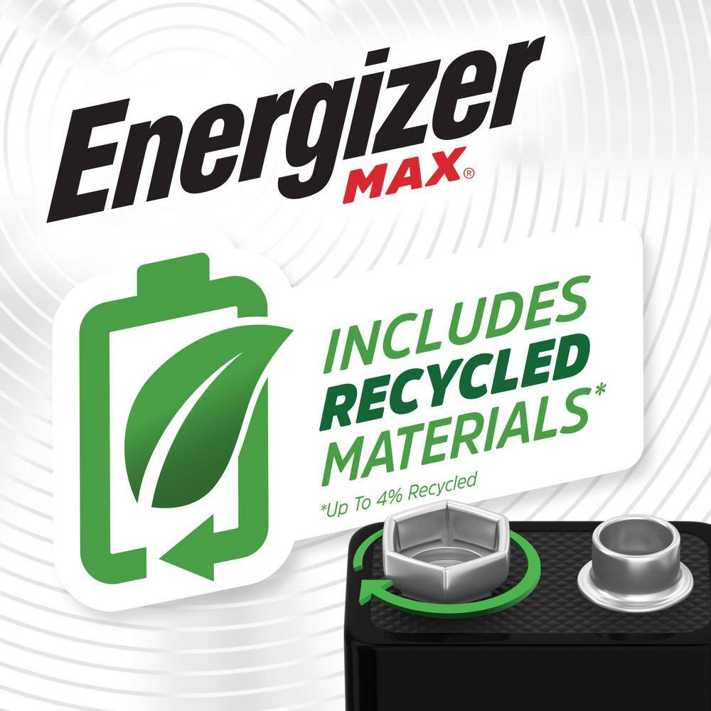 Energizer MAX 9V Long-Lasting Alkaline Batteries, 2-Pack