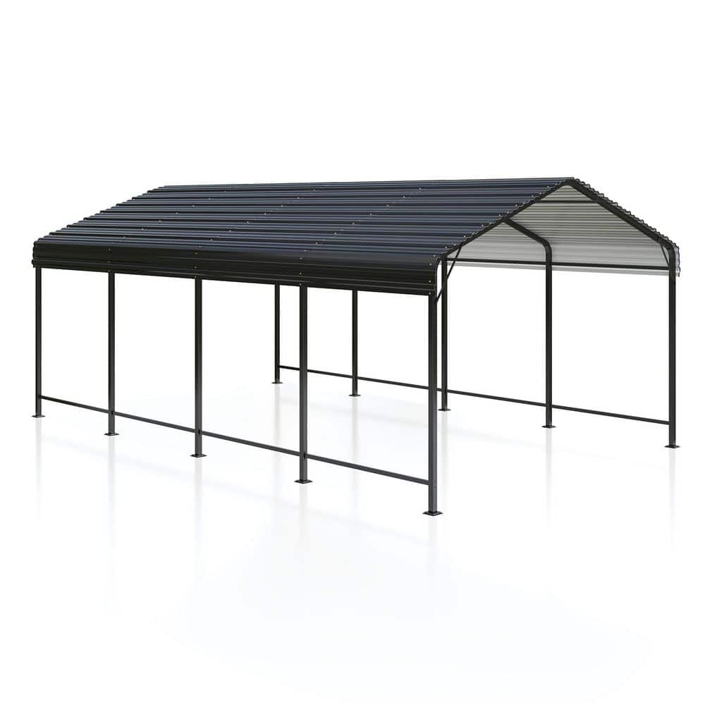 12 ft. W x 20 ft. D Polar Aurora Heavy-Duty Galvanized Metal Carport Reinfo