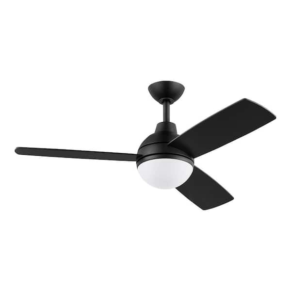 Hampton Bay Blaketon 46 in. Indoor/Covered Outdoor Matte Black