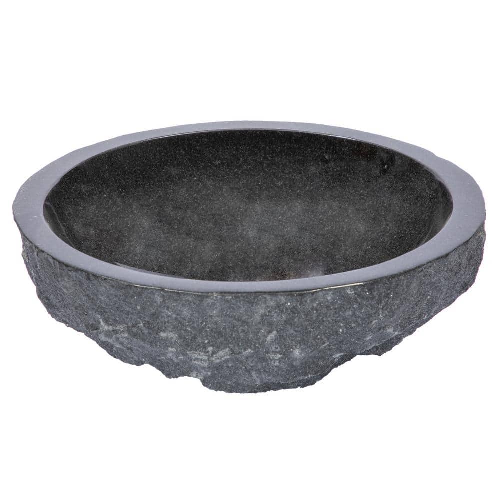 Eden Black and Gray Stone Circular Bathroom Sink
