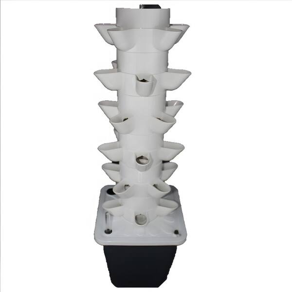 Unbranded Standard Hydroponic Tower - 30 hole 6 Tier Kit Indoor Hydroponic Garden - Vertical Hydroponic Garden