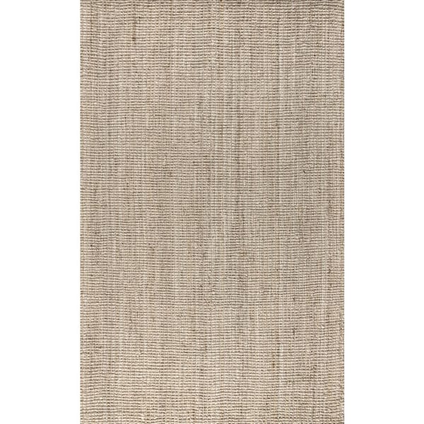Pata Hand Woven Chunky Jute Light Ivory 10 ft. x 13 ft. Area Rug