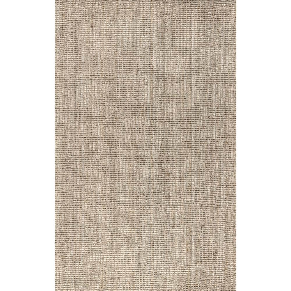 Ivory Braided Handmade Jute 4' x 6' Reversible Area Rug