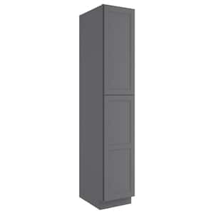 18 in. W x 24 in. D x 96 in. H in Shaker Grey Plywood Ready to Assemble Floor Wall Pantry Kitchen Cabinet