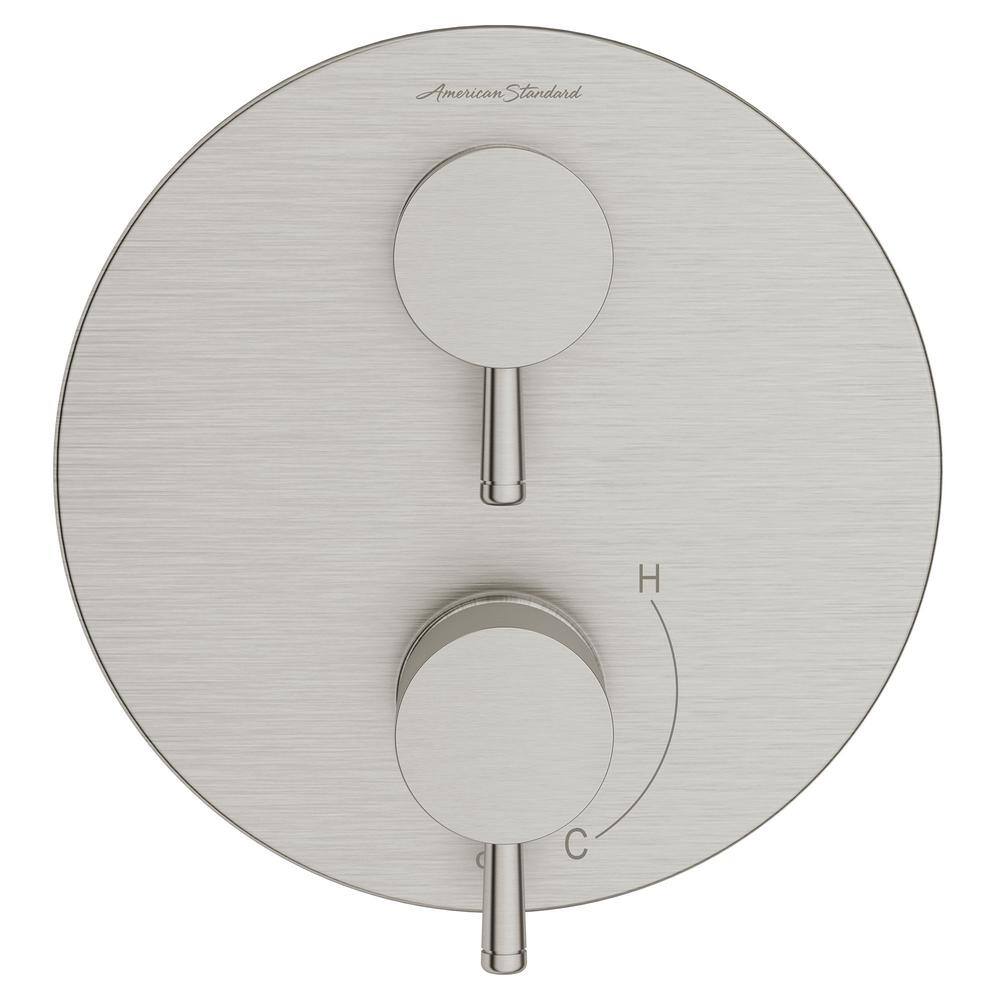Brushed Nickel 2-Handle Integrated Shower Diverter Trim