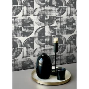 Black Elias Peel and Stick Wallpaper Sample