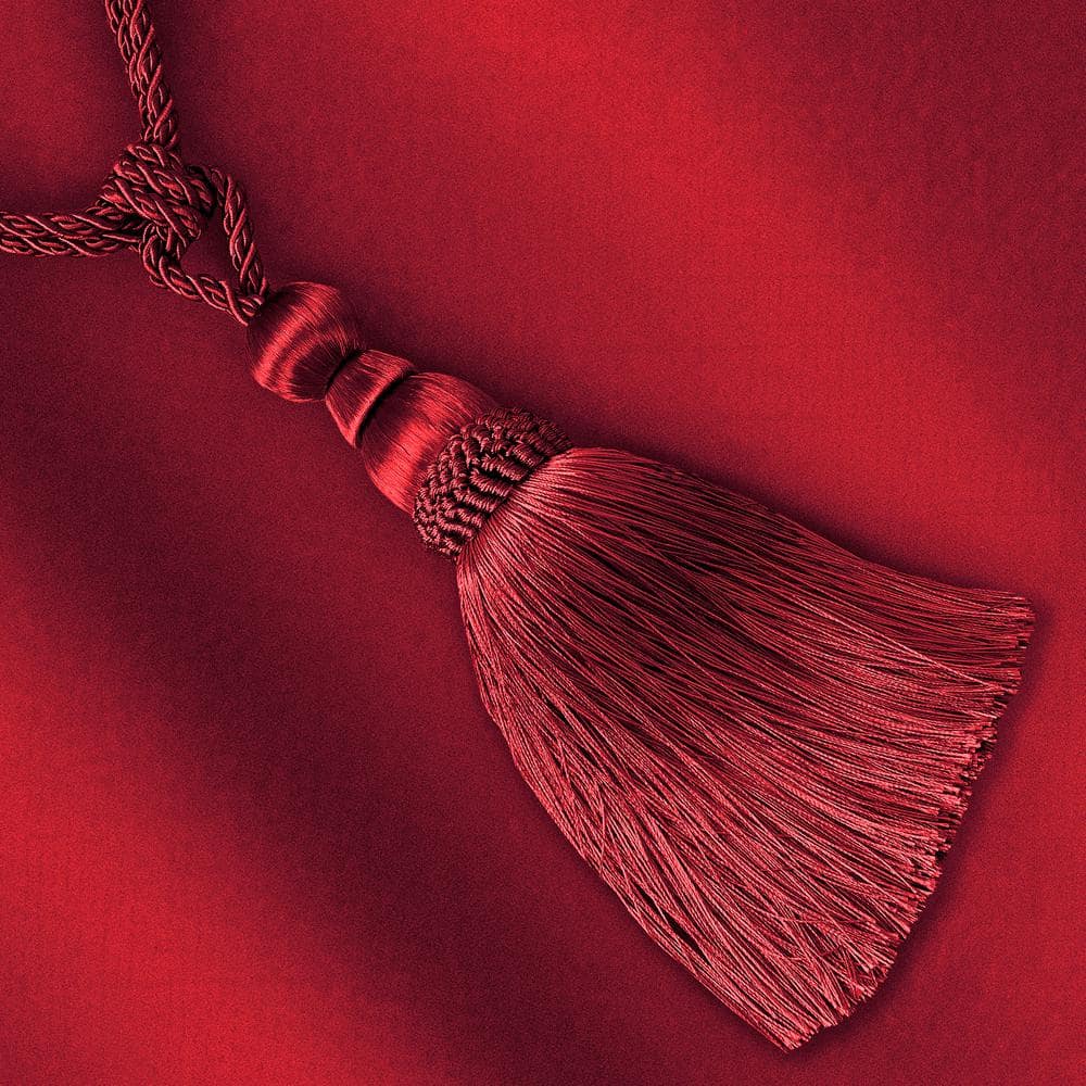 Amelia Red Polyester Tassel Drapery Tieback