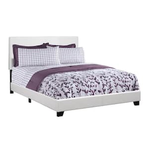 White Leather-Look Queen Size Bed