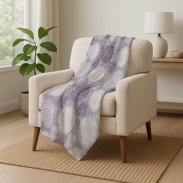 Premium Machine Washable ASB900 Purple 50 in. x 70 in. Sherpa Throw Blanket