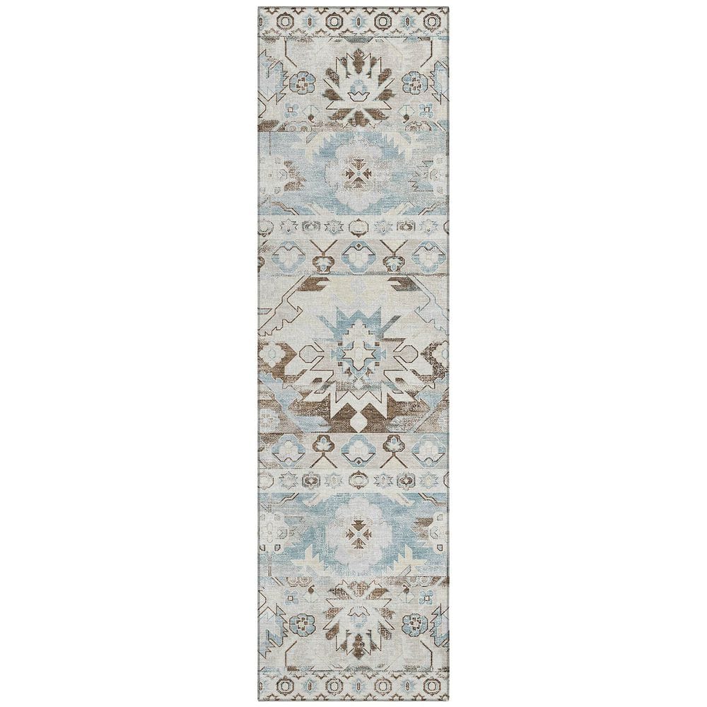 Chantille Machine Washable Indoor/Outdoor Abstract ACN2638 Ivory 2 ft. x 7 ft. Runner Rug price history on PriceWatchPro