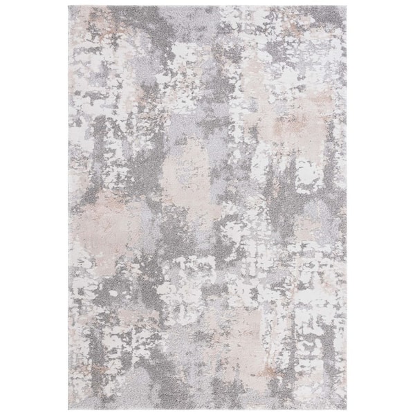 Century 3 ft. x 5 ft. Beige/Gray Watercolor Marle Area Rug