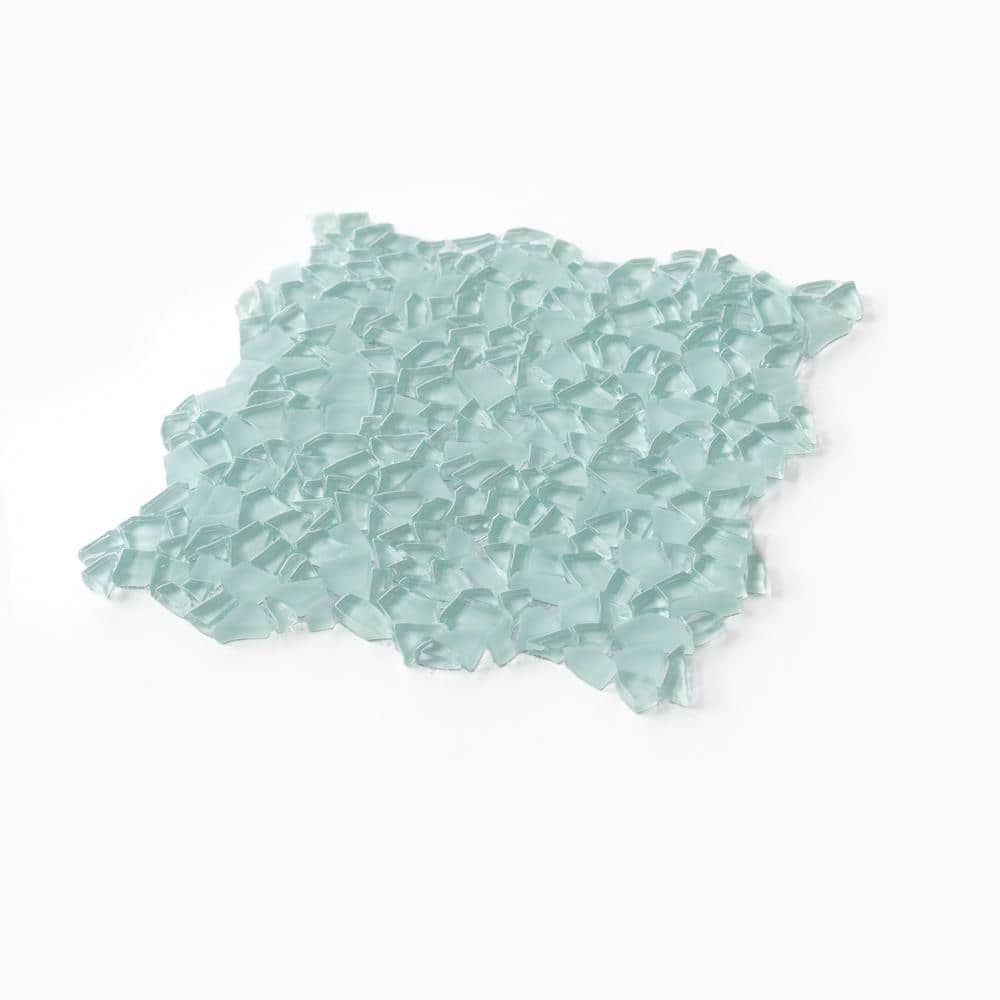 Aqua Blue Glass Pebbles Mosaic Tile for Bathroom and Kitchen