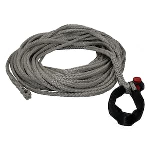 3/8 in. x 100 ft. 6600 lbs. WLL Synthetic Winch Rope Line with Integrated Shackle