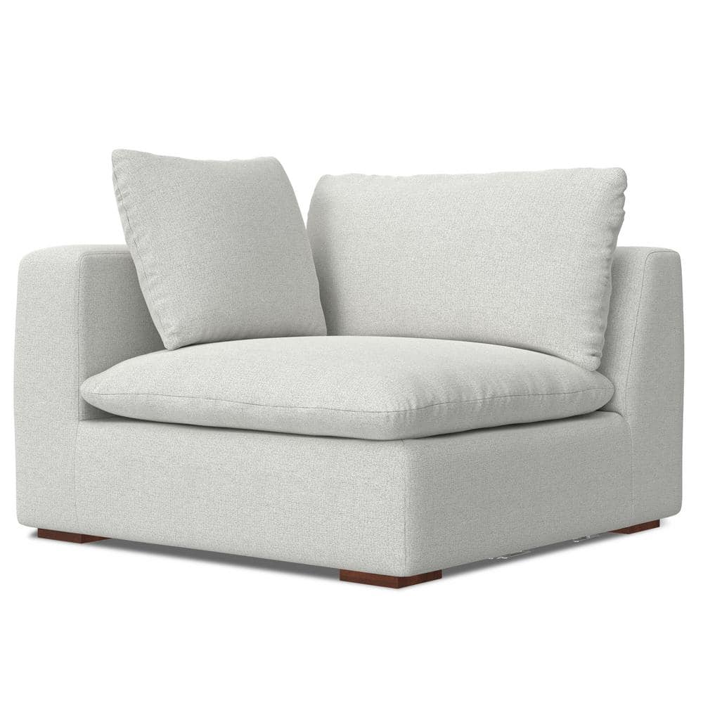 Jasmine Gray Fabric Modular Sofa and Ottoman Set