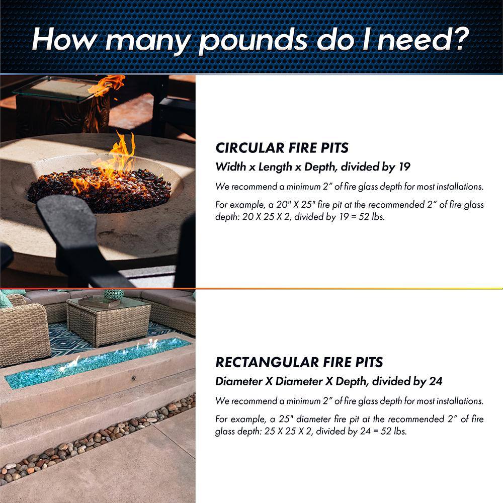 Copper Reflective Fire Glass for Fire Pits and Fireplaces
