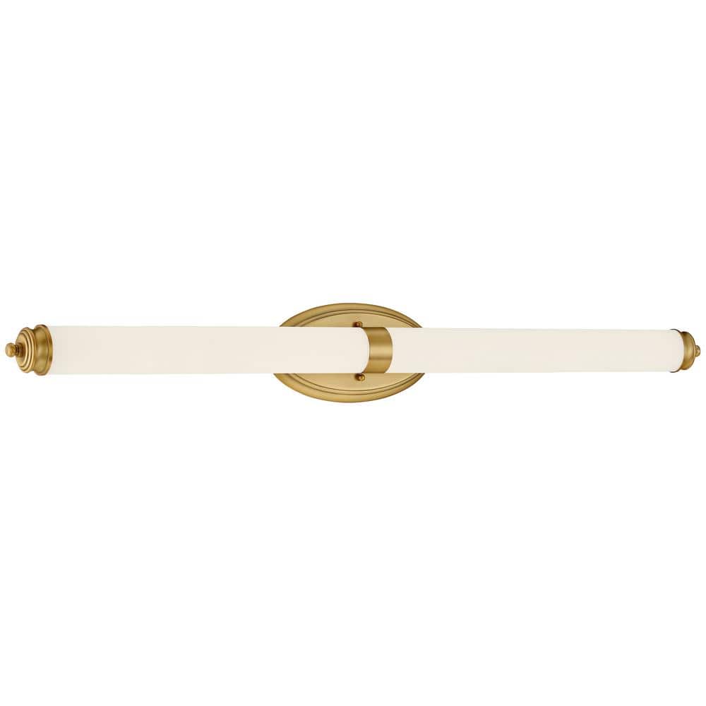 Madison 4.5 in. Brushed Gold LED Vanity with Opal Glass Shade