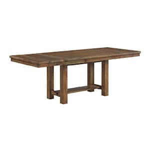 Rustic Style Brown Wood 36 in. 4 Legs Dining Table Seats 6
